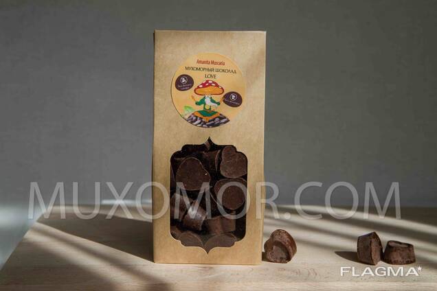 Chocolate Amanita "AMOR" 216 gr (36 corazones) / Мухоморный шоколад "LOVE" 216 гр