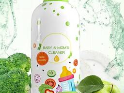 Detergente para lavar platos infantiles, frutas y verduras.