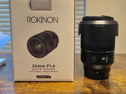 Objetivo gran angular de fotograma completo Rokinon 35 mm F1.4 AF Serie II para Sony E