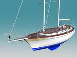 Sailing-motor shooner 45 ft with aluminum hull. - фото 3